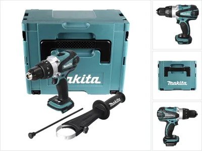 Zdjęcie produktu dla Makita DHP 458 ZJ akumulatorowa wiertarko-wkrętarka udarowa 18 V 91 Nm + Makpac - bez akumulatora, bez ładowarki