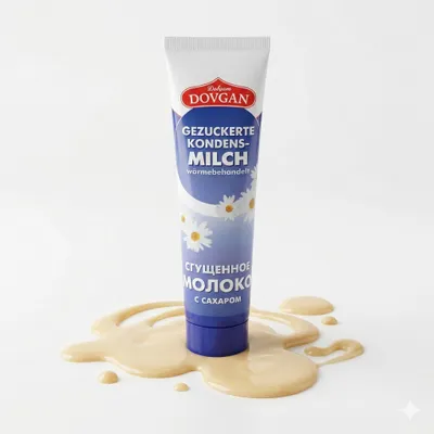 Produktbild von DOVGAN Gezuckerte Kondensmilch in Tube (3x150g)