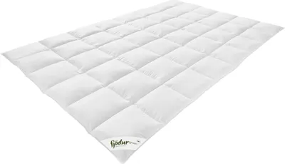 Produktbild von fjödur Mittelwarm Bio Daunenbettdecke 240x220cm "fjödur green Fortuna" 90% Daunen 100% Bio Baumwolle
