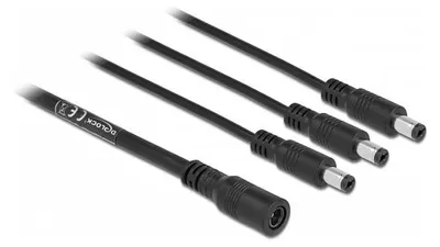 Produktbild von DeLOCK Kabel DC Verteiler 5,5 x 2,1 mm 1 x Buchse zu 3 x Stecker, 0,5 m, Gleichstrom, Gleichstrom, 24 V, 5 A