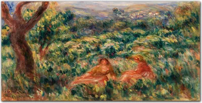 Produktbild von Coloray Küchenrückwand 100x50 Spritzschutz aus Glas - Frauen Wiese Baum Stadt