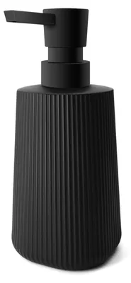 Produktbild von Moderner Seifenspender aus schwarzem Glas, 250 ml Fassungsvermögen