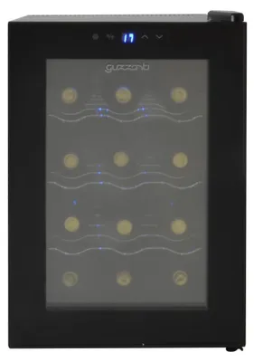 Obrázok produktu pre Guzzanti GZ 1234, Termoelektrická vinotéka, Voľne stojaci, 12 fľaša/fľaše, 65 W, F, Čierna