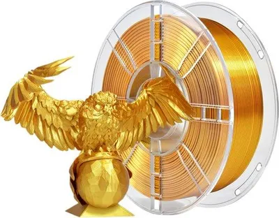 Obrázek produktu pro Filament Silk PLA+ pro FDM tiskárny, 175 mm, zlatá barva, cívka 1 kg