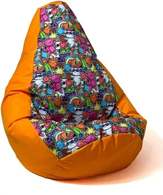 Obrázek produktu pro Sako taška pouffe pear print orange-fairy 2 L 105 x 80 cm