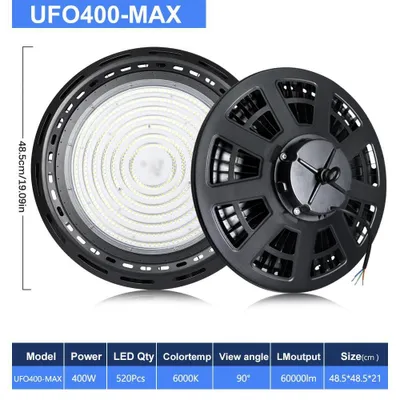 Immagine prodotto di Proiettore a LED - 400 W - 100–277 V CA - IP65 impermeabile - Alloggiamento in alluminio - Efficienza 120–130 lm/W - Per uso esterno