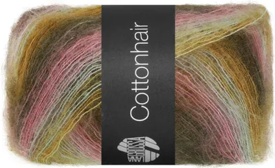 Produktbild von Lana Grossa - Baumwollehair 0109 altrosa goldbraun minttürkis graubraun dunkelgrün