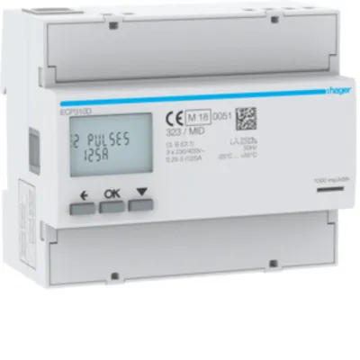 Obrázek produktu pro Třífázový elektroměr Hager ECP310D