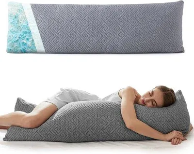 Produktbild von Famanu Schwangerschaftskissen Lang - 39 x 137 cm - Körperkissen aus viskoelastischem Schaum
