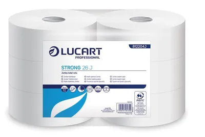 Obrázok produktu pre Lucart Strong 26J toaletný papier s priemerom 26 cm, 2-vrstvový, snehobiely, 255 m (kartón - 6 roliek)