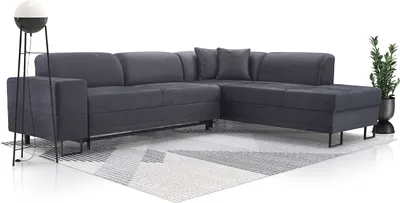 Produktbild von Ecksofa Eckcouch Schlafsofa L-Form Sofa ZAZA solar 99 rechts Wohnzimmersofa Schlafcouch Schlaffunktion Bettkasten