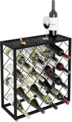Produktbild von Lenmar Serie LOFT Weinregal aus Metall für Flaschen, 25 Flaschen, Wein, Flaschenregal, Kellerregal, Regale, Flaschenhalter Robuste LOFT 1-25