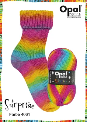 Produktbild von OPAL Surprise Regenbogen,100g/425m,75% Schurwolle/25% Polyamid 4061