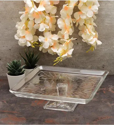 Image de Plat Pasabahce Madlen sur pied en verre 238 x 238 mm, H 78,2 mm