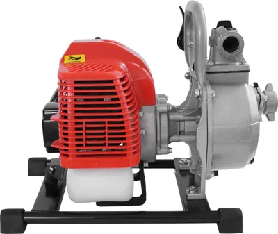 Produktbild von Benzin-Wasserpumpe - Gartenpumpe - 43 cm³ - 1250 W - 8500 U/min - Luftgekühlt 2-Takt - Einzylinder - 2 m Ansaugschlauch - Rot