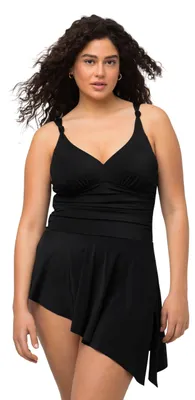 Produktbild von Ulla Popken, Damen, große Größen, Badekleid, Drapierung, Softcups, integrierter