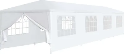 Image de Tonnelle de jardin 3x12 m Blanc