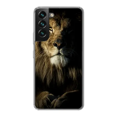 Produktbild von MuchoWow® Handyhülle Schutzhülle Hülle für Samsung Galaxy S22 Plus Löwe - Licht - Schwarz Silikon Softcase Handy Hülle - Schutzabdeckung