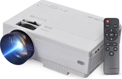 Obrázok produktu pre Mini projektor s WiFi, systém Android 9.0, podporuje 210-palcový displej, rovnaká technológia obrazovky, filmový projektor, integrovaný duálny reproduktor s diaľkovým ovládaním, podporuje TV box, počítač, flash disk, TF kartu pre domáce kino, vonkajší multimediálny prehrávač zábavy