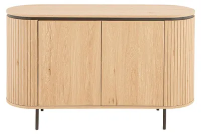 Image de CALICOSY - Buffet 2 Portes avec Effet Rainuré L120 cm - MALAGA