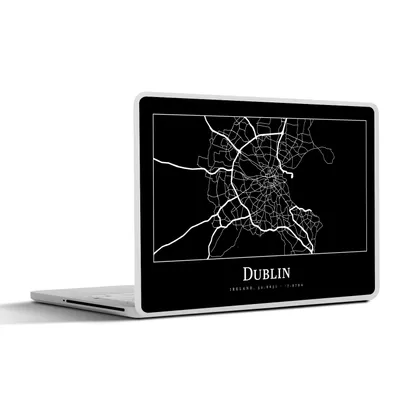 Produktbild von MuchoWow® Laptop Aufkleber Sticker Cover Stadtplan - Dublin - Karte 31x22.5 cm - Laptop-Deko