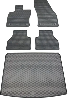 Produktbild von Rigum Gummi Fußmatten + Kofferraumwanne im Set für VW Caddy 5