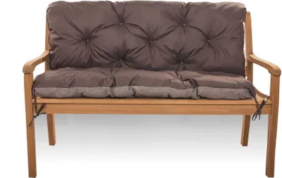 Produktbild von Gartenbankauflage 110x50x50, Bankauflage Braun, Gartenkissen, Schaukelkissen, bankkissen outdoor, Outdoor kissen, Kissen mit Rückenlehne