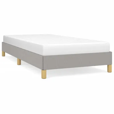Produktbild von Bettgestell ohne Matratze Hellgrau 90x200 cm Stoff