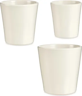 Produktbild von Weiße Blumentöpfe SIMON, 3er-Set