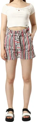 Produktbild von Pepe Jeans Phoebe Streifen Denim Shorts für Frauen W28