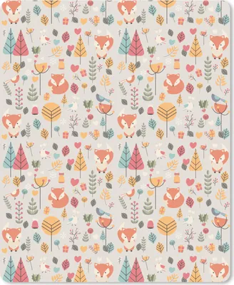 Produktbild von MuchoWow® Mauspad Mousepad Fuchs - Blumen - Regenbogen - Kinder - Design 30x40 cm - Mousepads - Maus Mat - Pad - Mausunterlage - Mausmatten