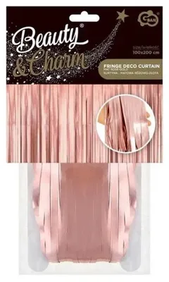 Obrázok produktu pre Matná záclona v ružovo-zlatej farbe, 100 x 200 cm – Godan