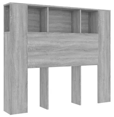Obrázok produktu pre vidaXL Čelo postele s policami Sivá Sonoma 120x18,5x102,5 cm