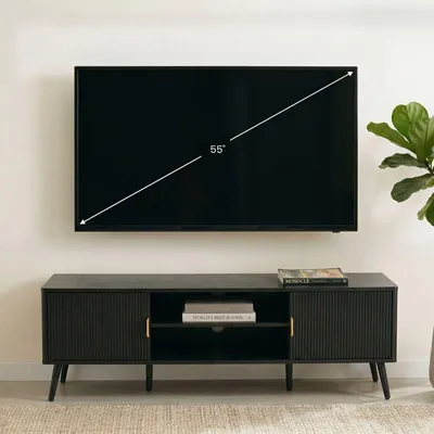 Immagine prodotto di Mobile TV a basso profilo moderna, realizzata in MDF, con maniglie in metallo