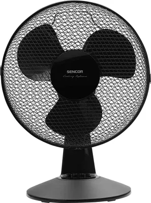 Produktbild von SENCOR SFE 3011BK Tischventilator – 30 cm, 3 Geschwindigkeiten, Oszillation, Schwarz