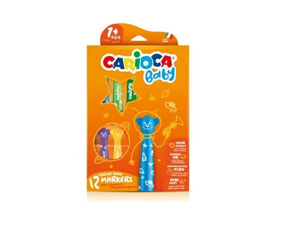 Image de Carioca Teddy Marker 1+ stylo-feutre Extra-large Multicolore 12 pièce(s)
