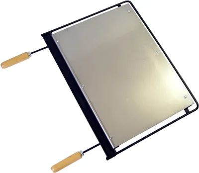 Productafbeelding van Grillplaat - Bakplaat - Buiten koken - Duurzame constructie - 66 x 41 cm - Grijs