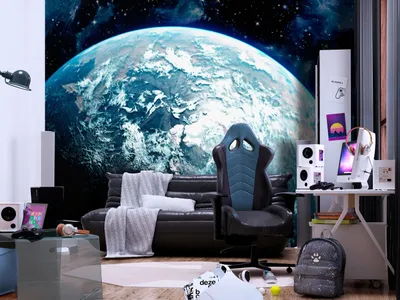 Produktbild von Vlies Fototapete Globus 400x280 cm Tapeten Wandtapete XXL Weltraum Universum Erde Planeten Kosmos i-C-10022-a-a