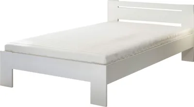 Produktbild von Bett "Cannes" in Weiß. Abmessungen (BxHxT) 125x71x204 cm