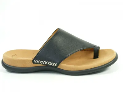 Produktbild von Gabor Schuhe Damen Pantoletten Dianetten Zehentrenner 83-700, Schuhgröße:43, Farbe:Schwarz