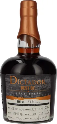 Produktbild von Dictador BEST OF 1981 APASIONADO Colombian Rum EXP-111 44% Vol. 0,7l