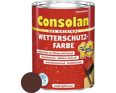 Produktbild von CONSOLAN Wetterschutzfarbe Braun 750ml - 5087480