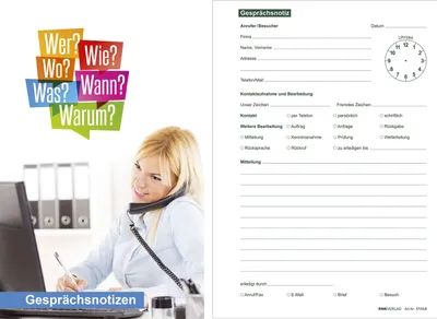 Produktbild von RNK Gesprächsnotizblock DIN A5 50Bl weiß
