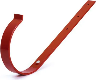 Produktbild von BRYZA Gerader Rinnenhaken aus Metall Ø 75 mm, Ziegelrot RAL 8004