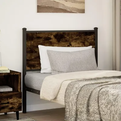 Produktbild von vidaXL Ersatz-Kopfteil Räuchereiche 90 cm Holzwerkstoff und Stahl