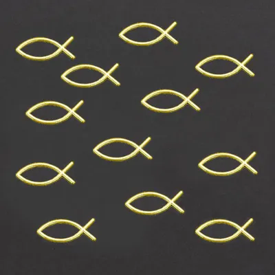 Produktbild von Oblique Unique Fische Streudeko Taufe Kommunion Konfirmation - gold