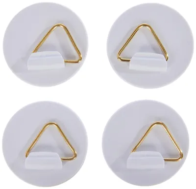 Produktbild von Glorex 6 1716 700 - Wandtellerhalter, selbstklebend, ca. 40 mm, 4 Stück, Tragkraft je ca. 500 g, zum einfachen Aufhängen von Tellern