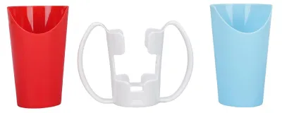 Image de Solidchoice - 2 gobelets anti-fuites avec support, idéaux pour les personnes âgées