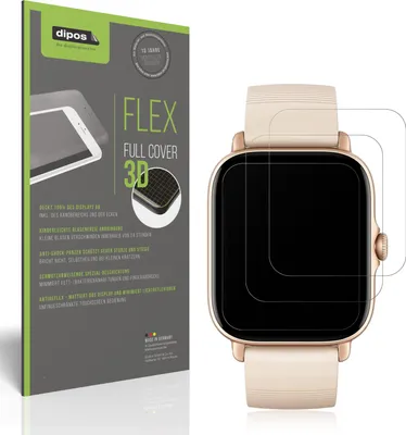 Produktbild von 2x Full Cover Schutzfolie matt für Amazfit GTS 3 Panzerfolie Anti-Shock