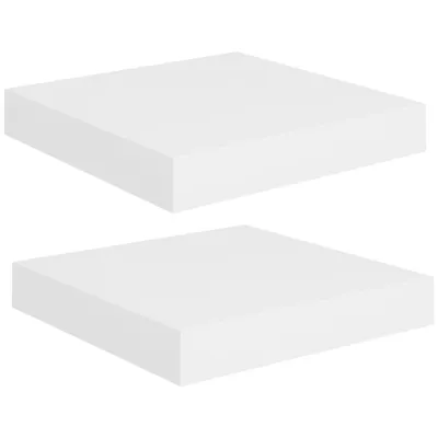 Obrázek produktu pro Plovoucí nástěnné police 2 ks bílé 23 x 23,5 x 3,8 cm MDF